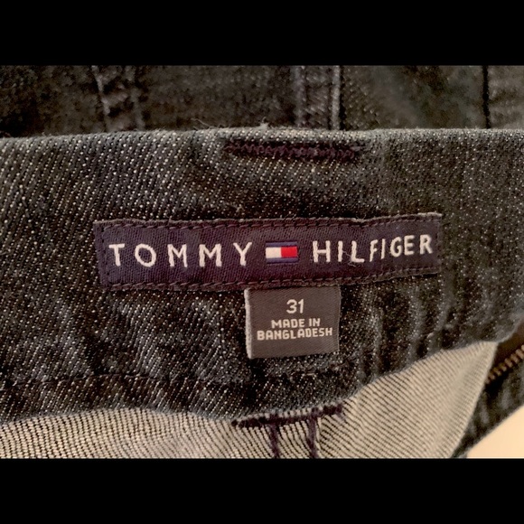 Tommy Hilfiger trendy wide leg high rise women jeans dark blue like black US 31 - Picture 7 of 16